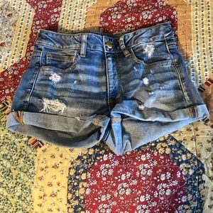 American Eagle distressed jean shorts